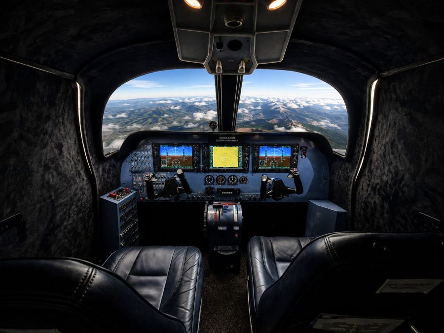 The Cessna Caravan EX flight simulator at Smart Flying School